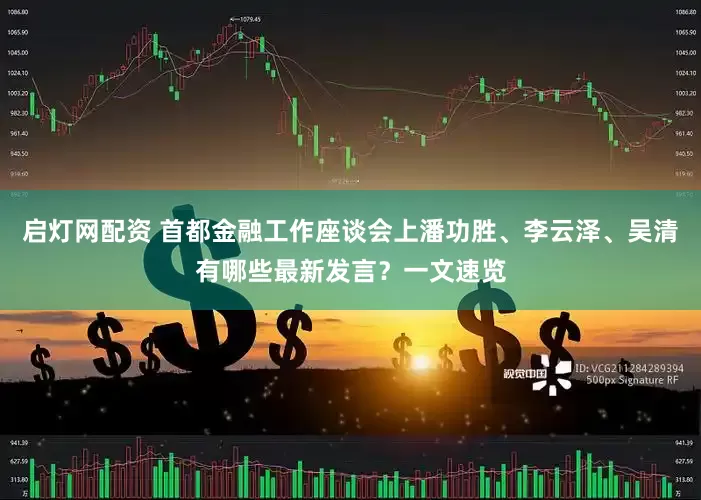 启灯网配资 首都金融工作座谈会上潘功胜、李云泽、吴清有哪些最新发言？一文速览